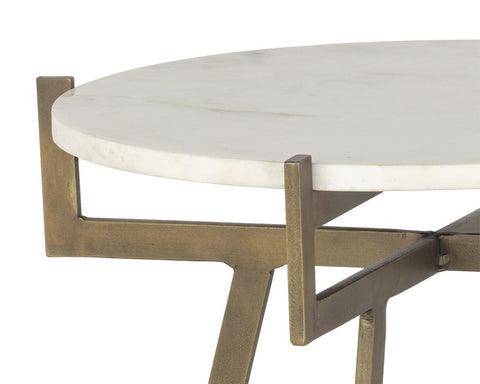 Sunpan Anak Timeless Minimalist Modern Round Center Table
