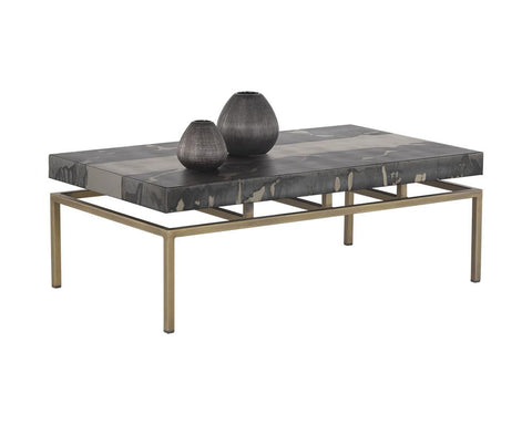 Sunpan Toreno Modern Abstract Rectangle Coffee Table