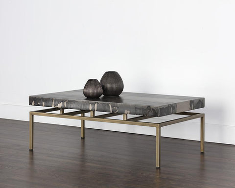 Sunpan Toreno Modern Abstract Rectangle Coffee Table