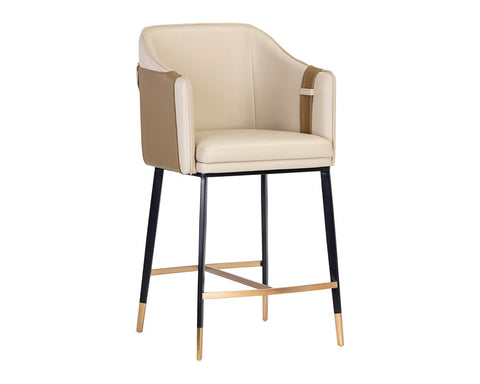 Timeless Minimalist Barrel Upholstered Counter Stool