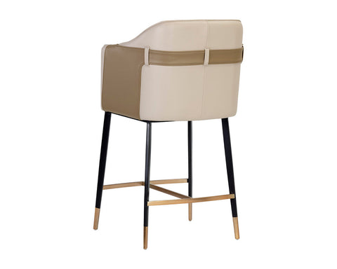 Timeless Minimalist Barrel Upholstered Counter Stool