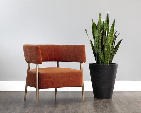 Timeless Minimalist Barrel Lounge Chair with Tapered Legs