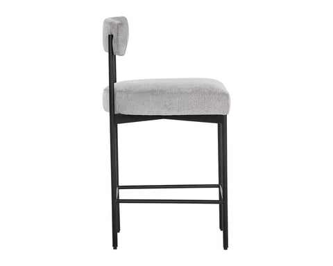 Timeless Minimalist Mid Century Upholstered Counter Stool