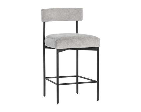 Timeless Minimalist Mid Century Upholstered Counter Stool