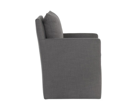 Timeless Minimalist Parsons Armchair with Fixed Track Arms