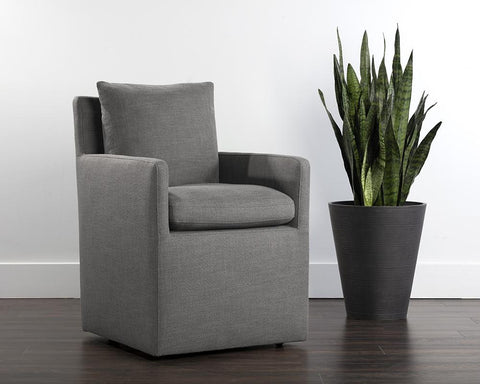 Timeless Minimalist Parsons Armchair with Fixed Track Arms