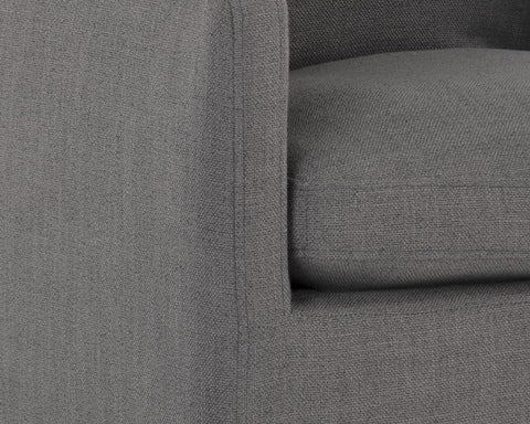 Timeless Minimalist Parsons Armchair with Fixed Track Arms