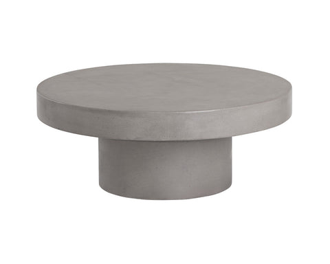 Sunpan Brando Timeless Minimalist Drum Round Coffee Table - 36 W