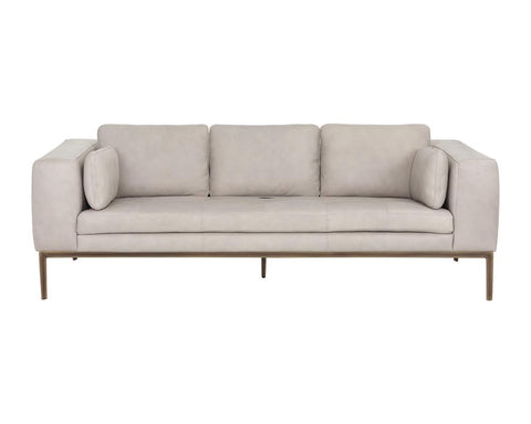 Burr Contemporary Tuxedo Sofa with Square Armrests