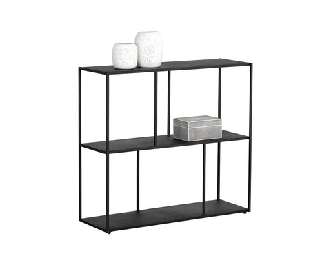 Eiffel Minimalist Matte Black Bookshelf