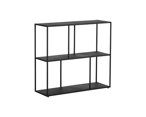 Eiffel Minimalist Matte Black Bookshelf