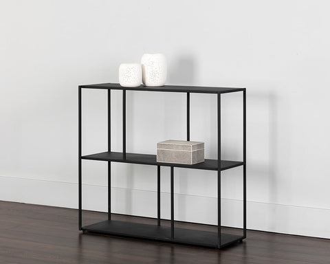 Eiffel Minimalist Matte Black Bookshelf