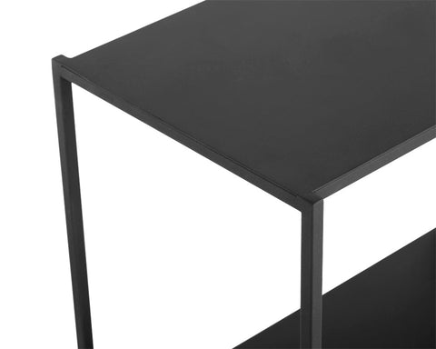 Eiffel Minimalist Matte Black Bookshelf