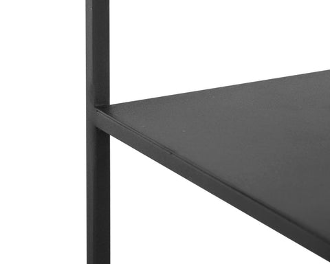 Eiffel Minimalist Matte Black Bookshelf
