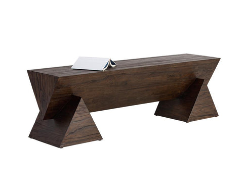 Timeless Minimalist Contemporary Accent Bench with Plinth Base