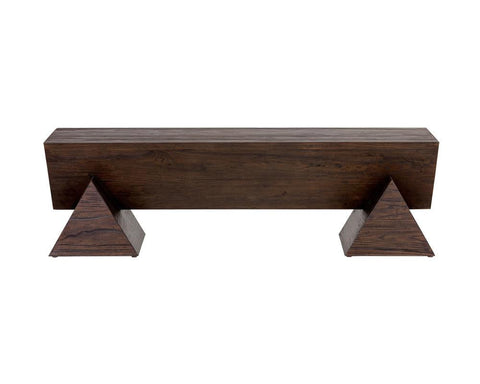 Timeless Minimalist Contemporary Accent Bench with Plinth Base