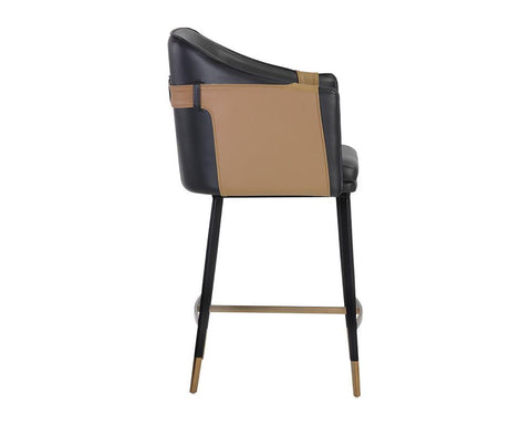 Timeless Minimalist Barrel Upholstered Counter Stool