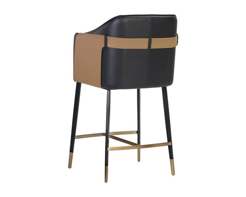 Timeless Minimalist Barrel Upholstered Counter Stool