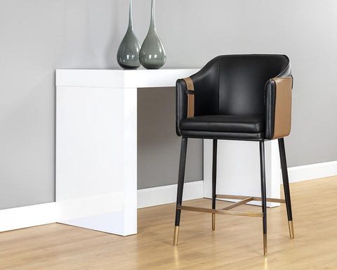 Timeless Minimalist Barrel Upholstered Counter Stool