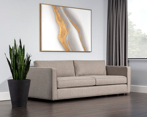 Adrian Transitional Standard Sofa with Square Armrests