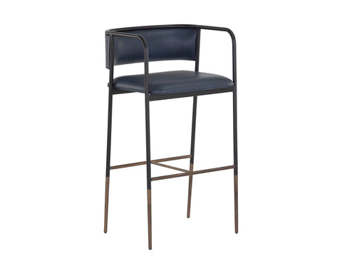 Timeless Minimalist Modern Upholstered Barrel Bar Stool