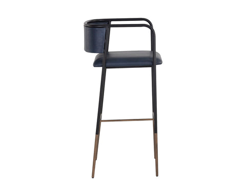 Timeless Minimalist Modern Upholstered Barrel Bar Stool