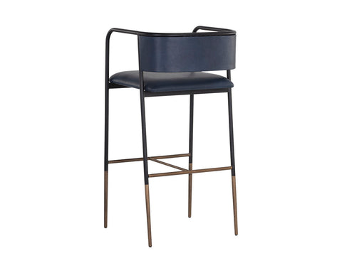 Timeless Minimalist Modern Upholstered Barrel Bar Stool
