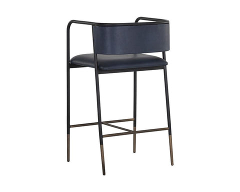 Timeless Minimalist Modern Barrel Upholstered Counter Stool