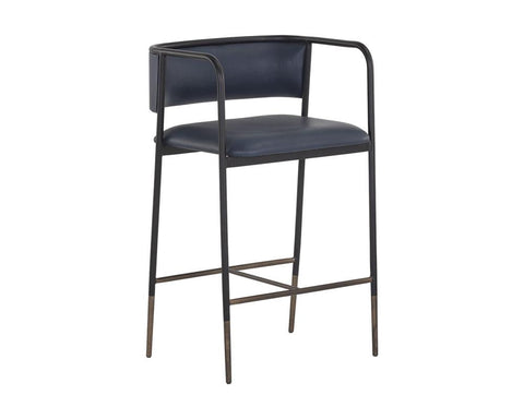 Timeless Minimalist Modern Barrel Upholstered Counter Stool