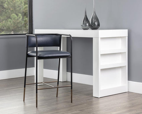 Timeless Minimalist Modern Barrel Upholstered Counter Stool
