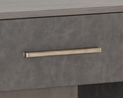 Sunpan Altman Timeless Minimalist Curved Nightstand