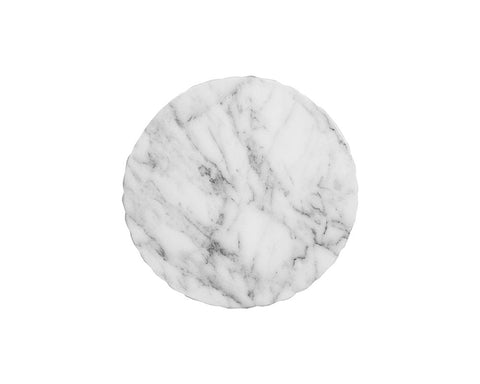 Sunpan Cara Timeless Minimalist Contemporary Round Marble Center Table