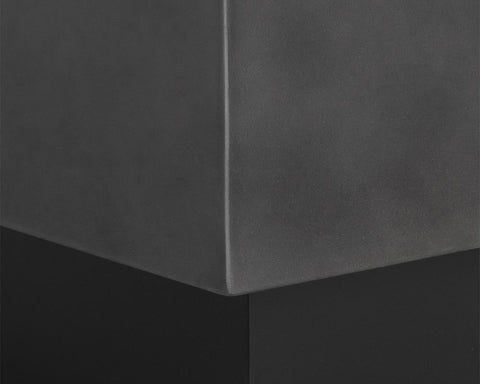 Sunpan Blakely Minimalist Drum End Table in Solid Gray - 24 W