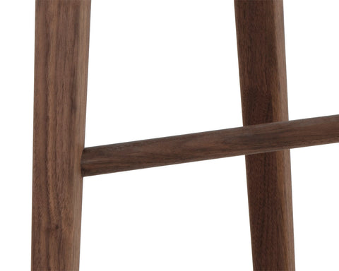 Timeless Minimalist Walnut Contemporary Counter Stool