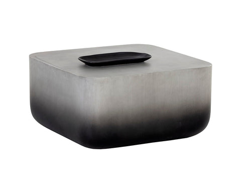 Sunpan Ombre Timeless Minimalist Curved Drum Coffee Table