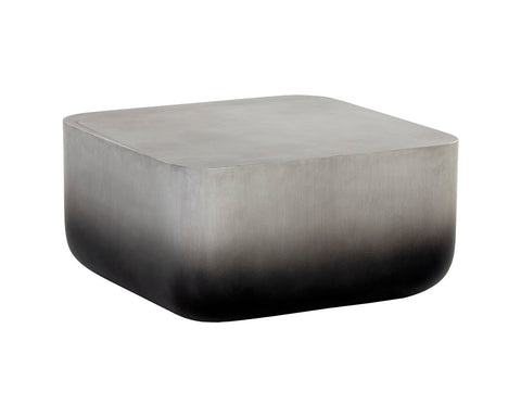 Sunpan Ombre Timeless Minimalist Curved Drum Coffee Table
