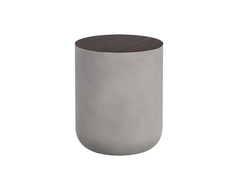 Diaz Modern Drum Round End Table