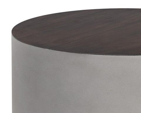 Diaz Modern Drum Round End Table
