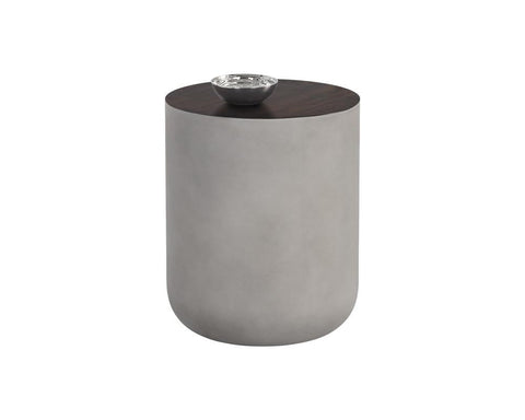 Diaz Modern Drum Round End Table