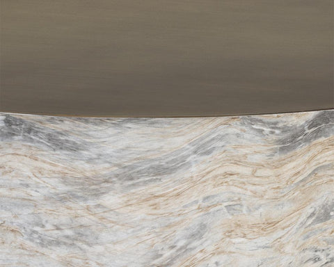 Sunpan Diaz Contemporary Round Drum Coffee Table