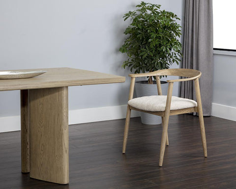 Timeless Minimalist Scandinavian Upholstered Dining Armchair