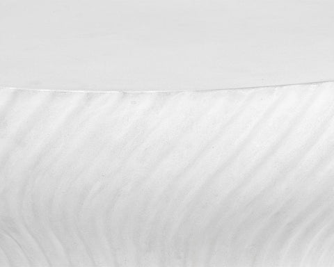 Sunpan Cara Modern Curved Drum Coffee Table