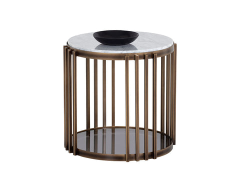 Sunpan Naxos Contemporary Round Frame End Table