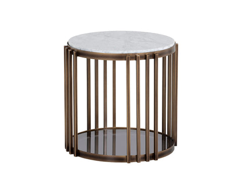 Sunpan Naxos Contemporary Round Frame End Table