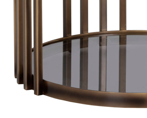 Sunpan Naxos Contemporary Round Frame End Table