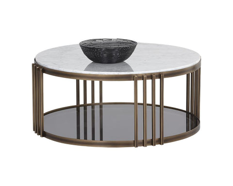 Sunpan Naxos Modern Round Coffee Table