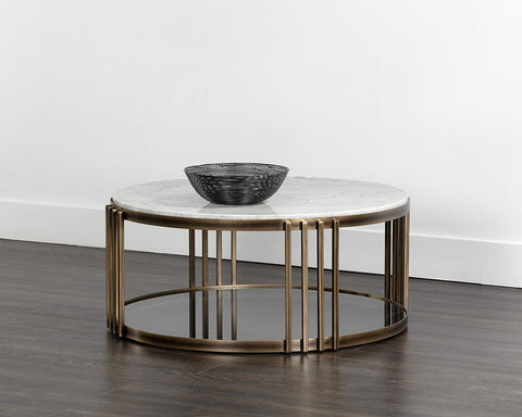 Sunpan Naxos Modern Round Coffee Table