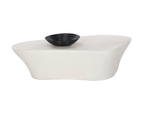 Dali Freeform Concrete Coffee Table in Modern Drum Style