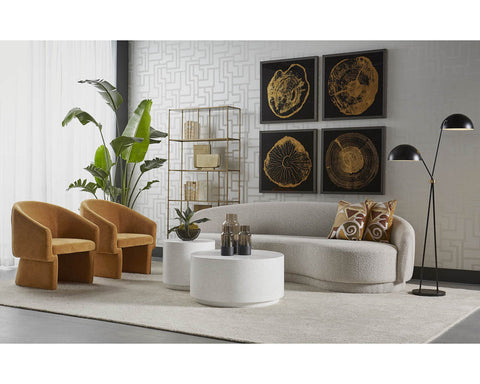 Kendra Contemporary Curved Asymmetrical Standard Sofa