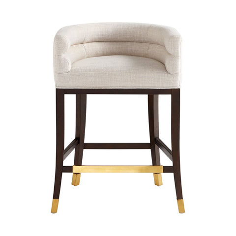 Timeless Minimalist Modern Barrel Upholstered Counter Stool